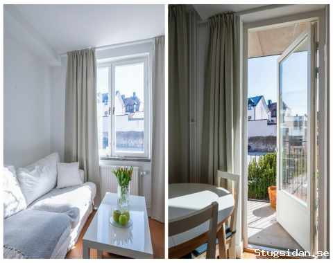 Liten lägenhet med balkong, Visby innerstad