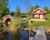 Timbercottage with sauna at the lake Revsundssjn